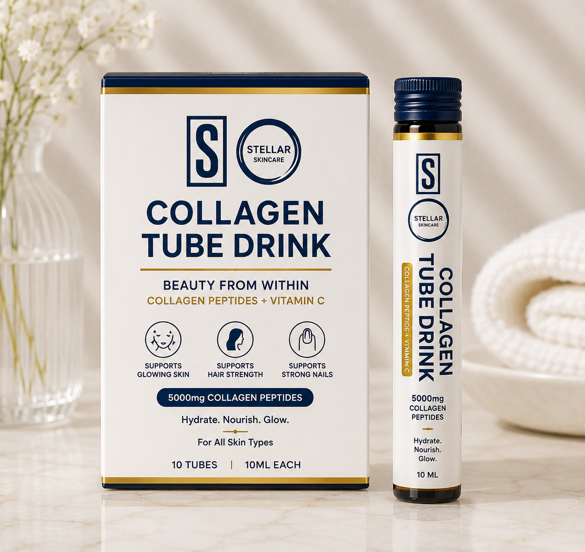 Collagen tube drink